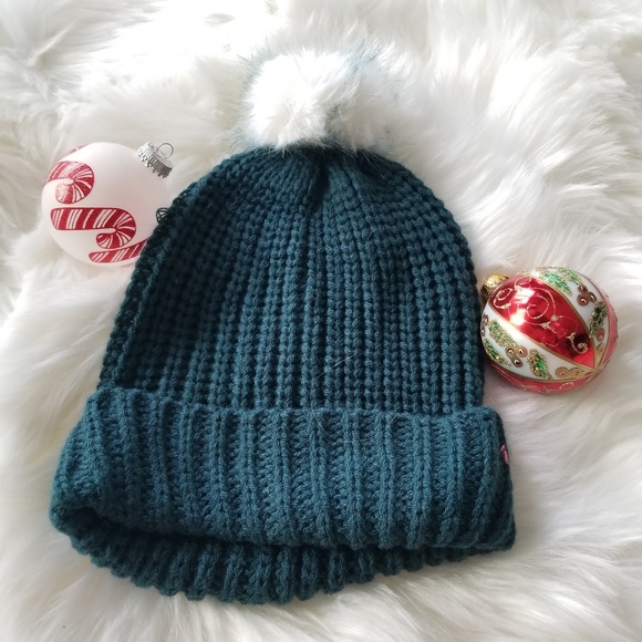 Accessories - Blue hat with white pompom